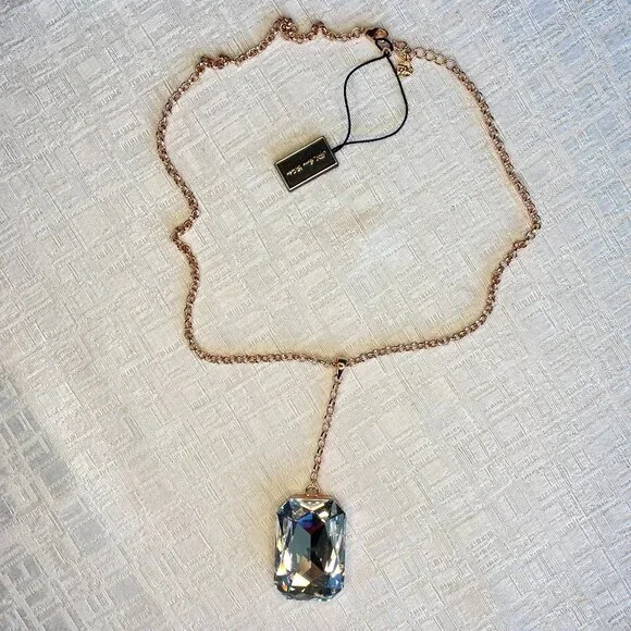 FAC Large Swarovski Large Crystal Pendant Necklace - Picture 2 of 7